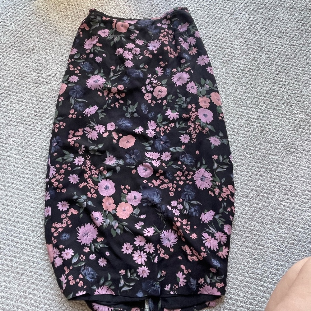 Floral midi skirt